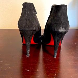 Christian Louboutin Black Velvet ankle boots